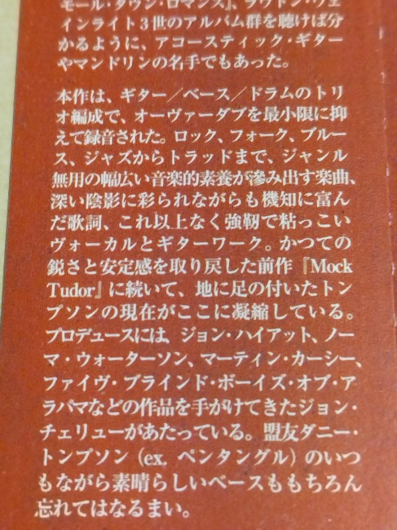● リチャード・トンプソン 国内盤CD 5枚セット 帯付 希少ライブ盤込 ●