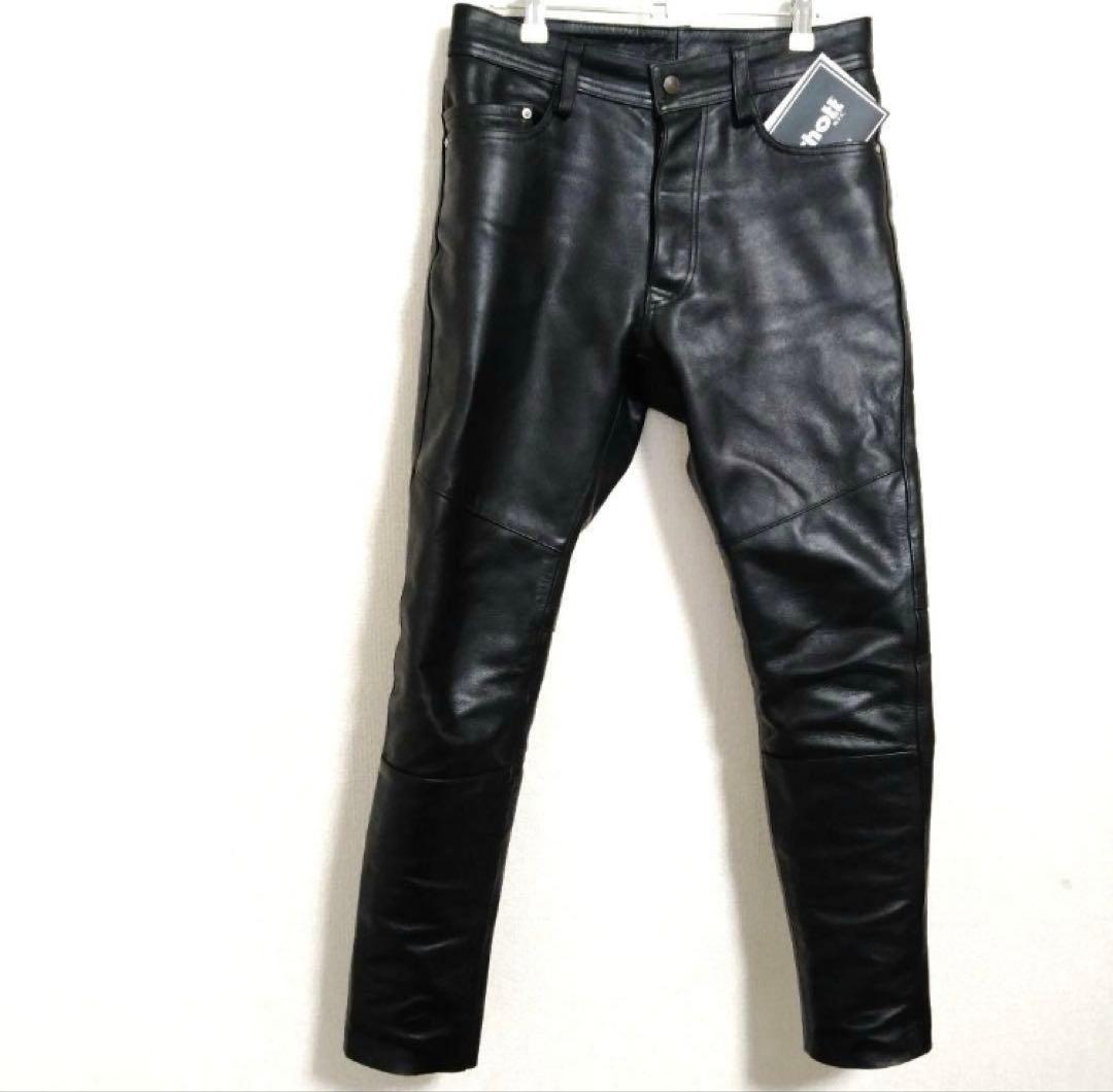 極美品Schottショット レザーパンツ黒 S ラムレザー 定価約5万