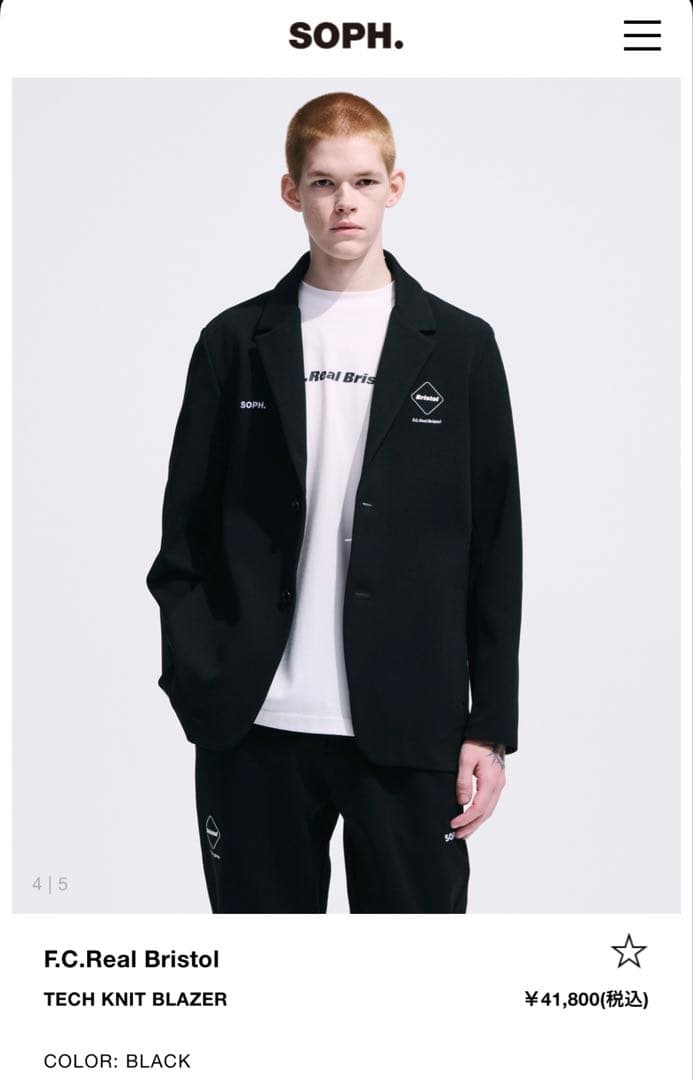 新品 F.C.Real Bristol TECH KNIT BLAZER