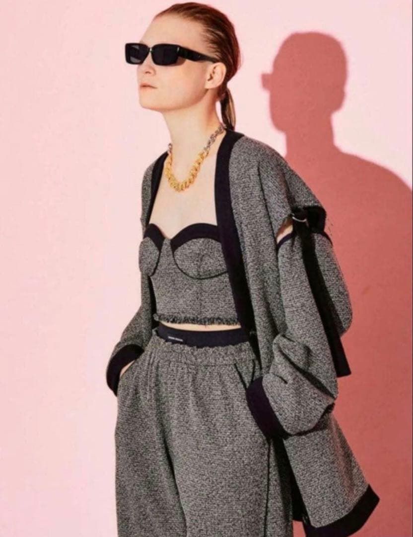 【美品】メゾンスペシャル 2way Sleeve Tweed Jacket