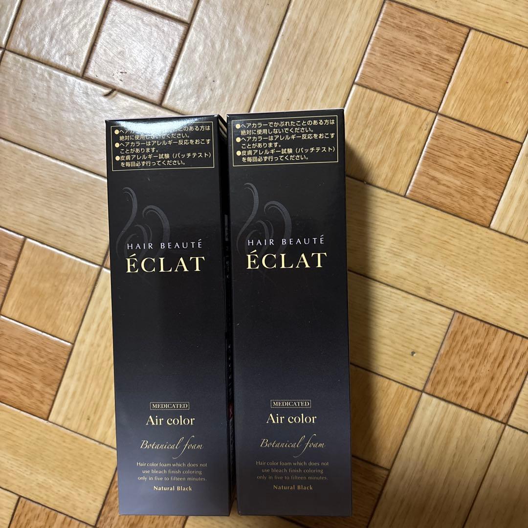 2本セットヘアボーテ　エクラボタニカル　エアカラーフォーム【ナチュラルブラック】