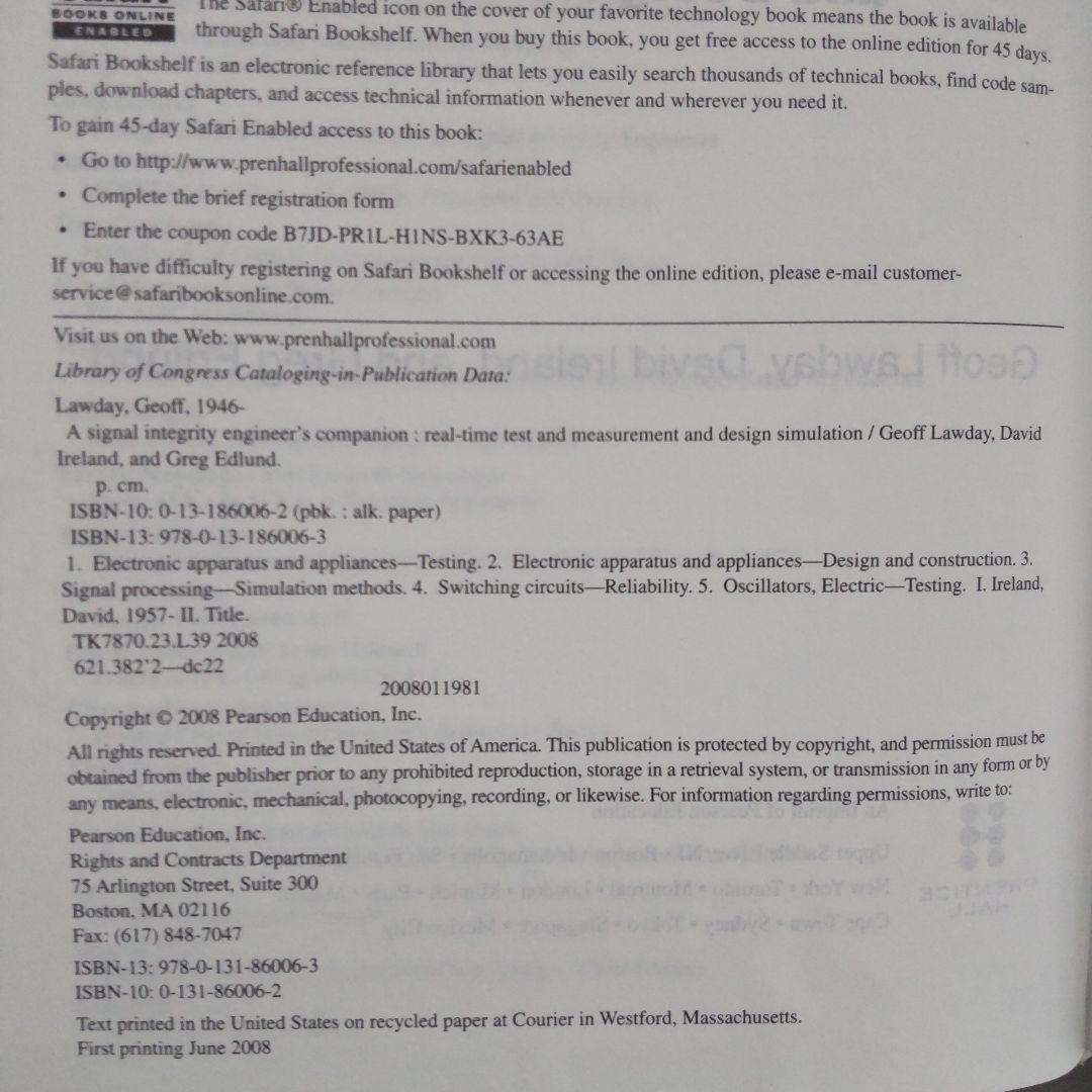 洋書 Signal Integrity Engineer's Companion