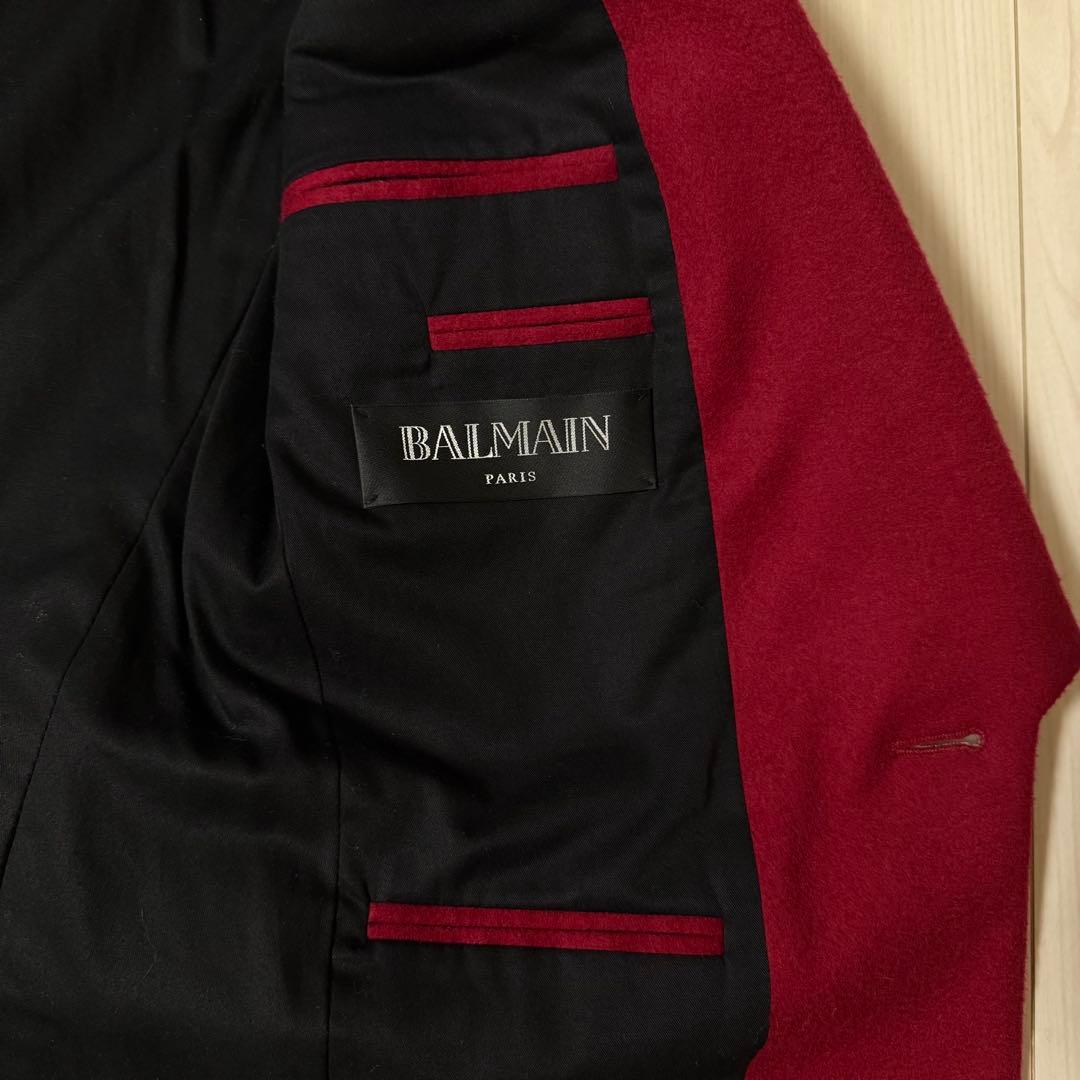 BALMAIN バルマン レッド テーラード ジャケット 44