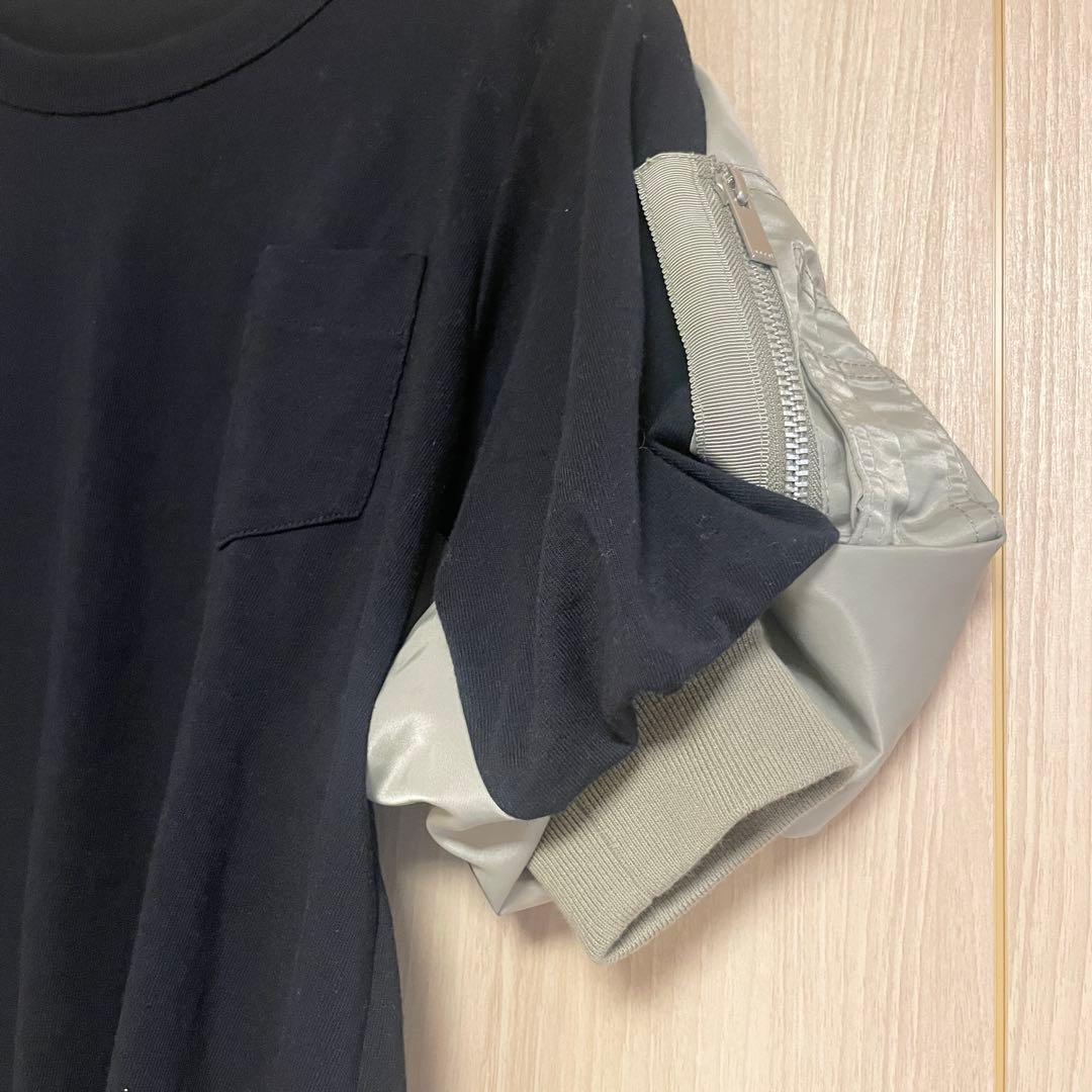 【極美品】サカイ sacai Tシャツ トップス カットソー 黒 カーキ