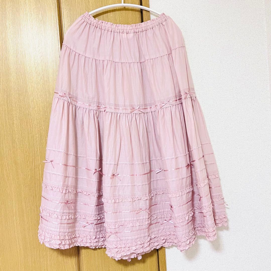 ピンクハウス ローンティアードミディスカート ペチコート ピンク 新品未使用♡