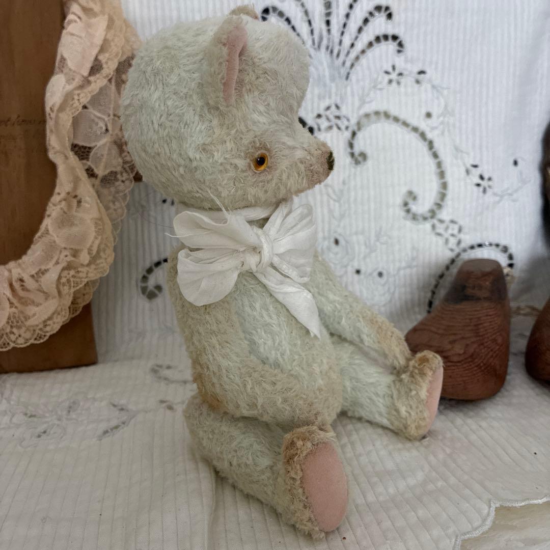 ブルー グリーンベア ぬいぐるみ ハンドメイド 海外作家