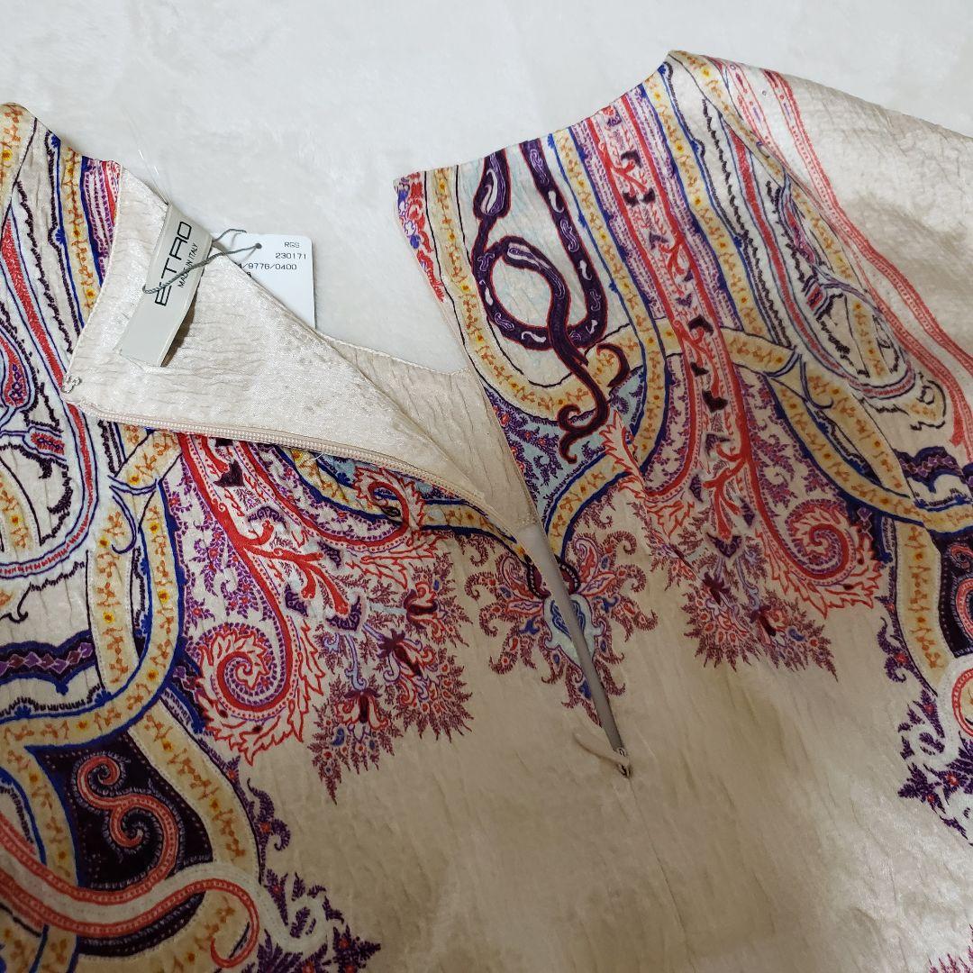 エトロ　ETRO 新品 タグ付き ひざ丈ワンピース 半袖　カットソー　Tシャツ