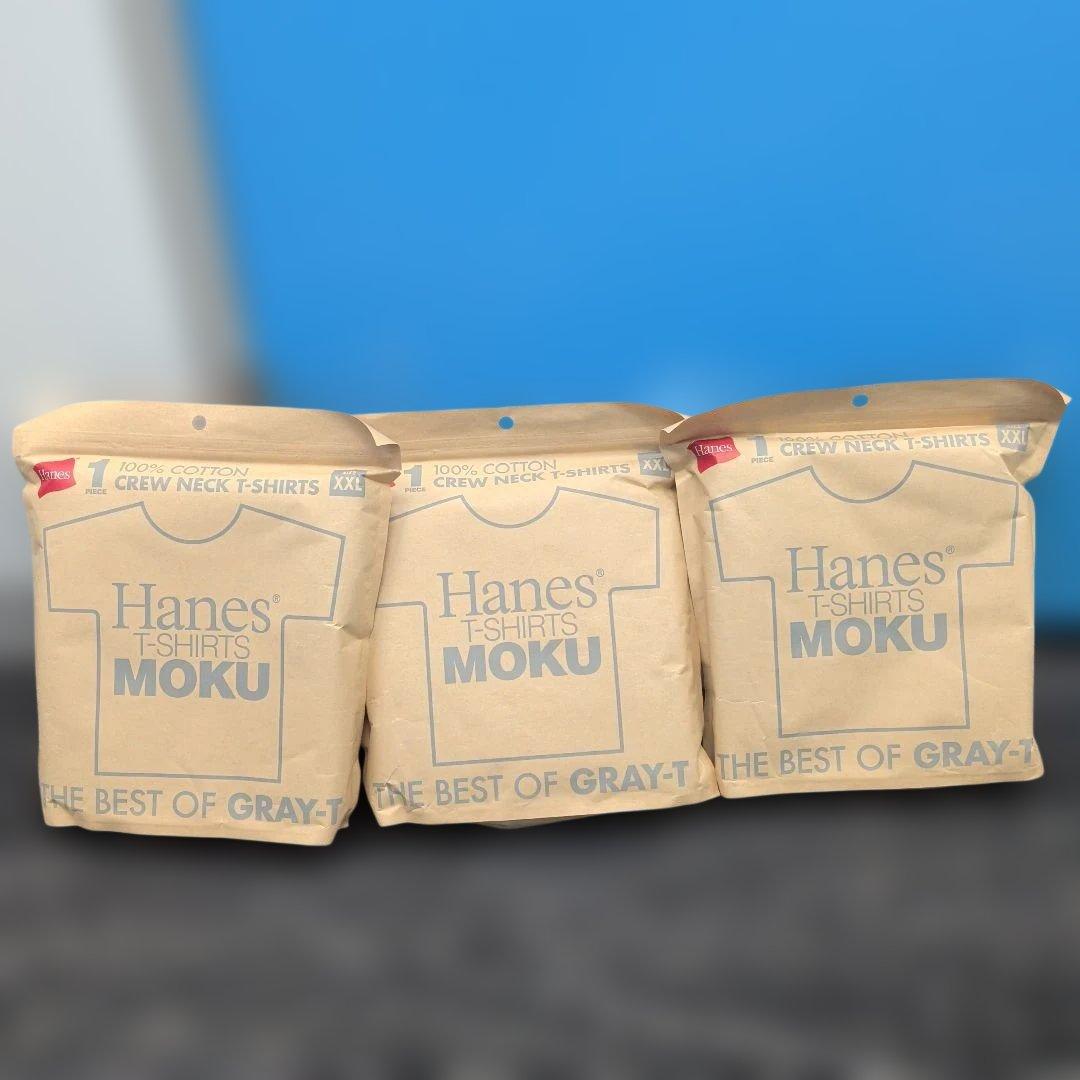 値下げ❌️新品未使用HanesMOKUTシャツXXLサイズ 100%コットン×3