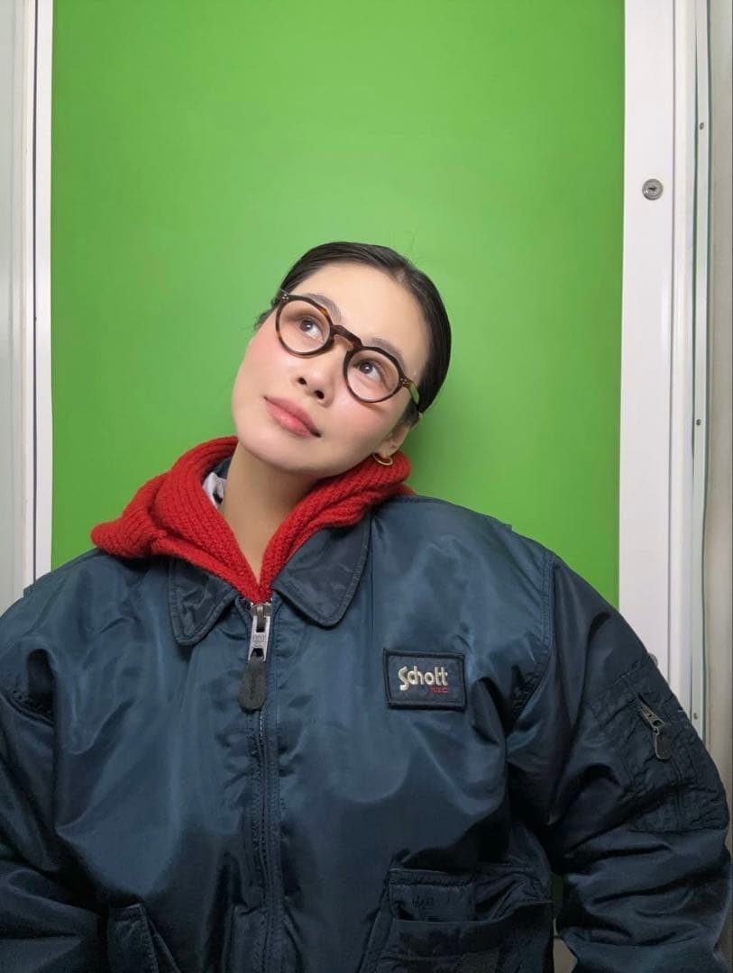 激レア田中シェン着Schott NYC flight jacket L Navy