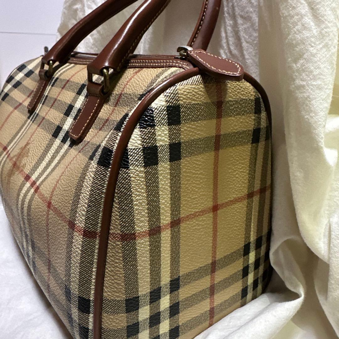 Burberry チェック柄 ミニボストンバッグ