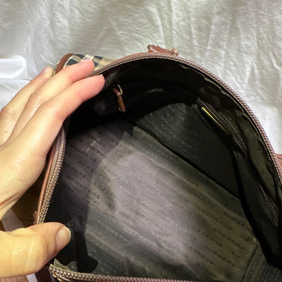 Burberry チェック柄 ミニボストンバッグ