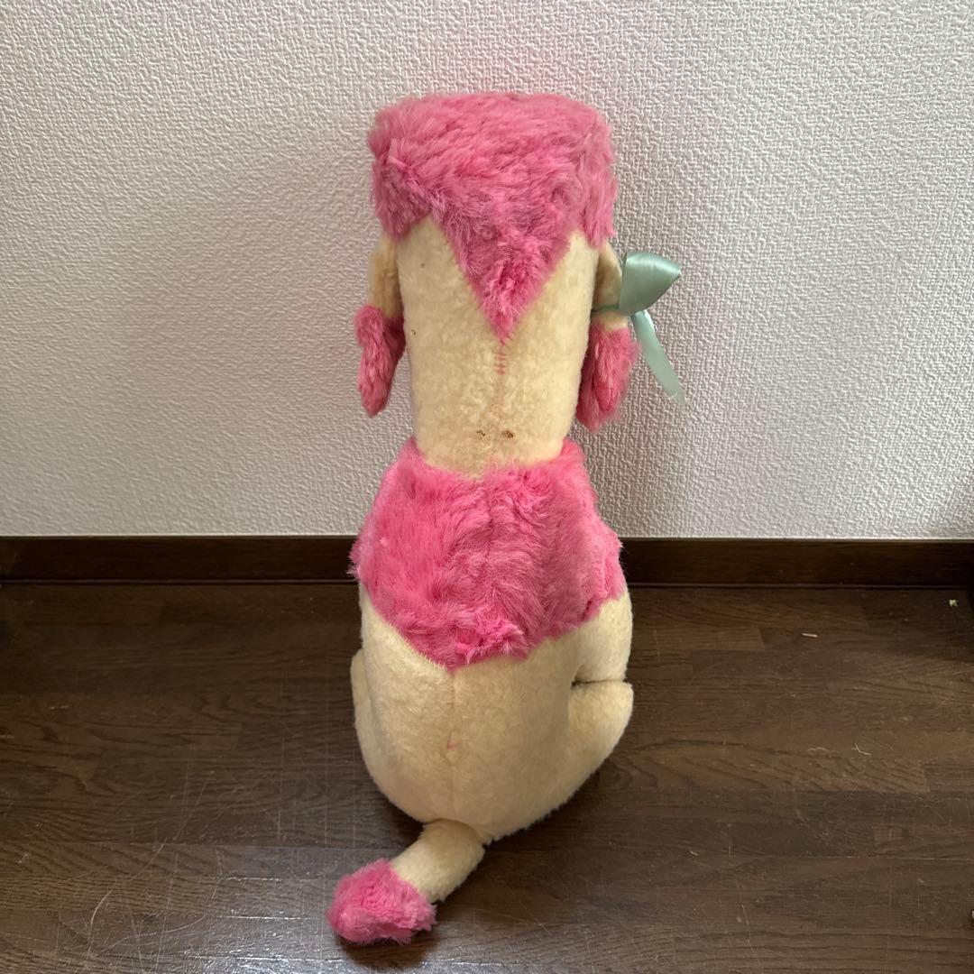 ヴィンテージ　ピンクのプードルぬいぐるみ
