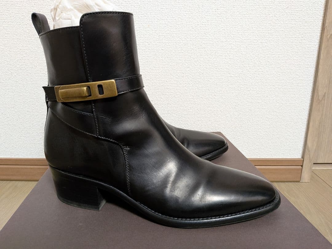 SARTORE サイドジップ ショートブーツ ローヒール レザー 23.5