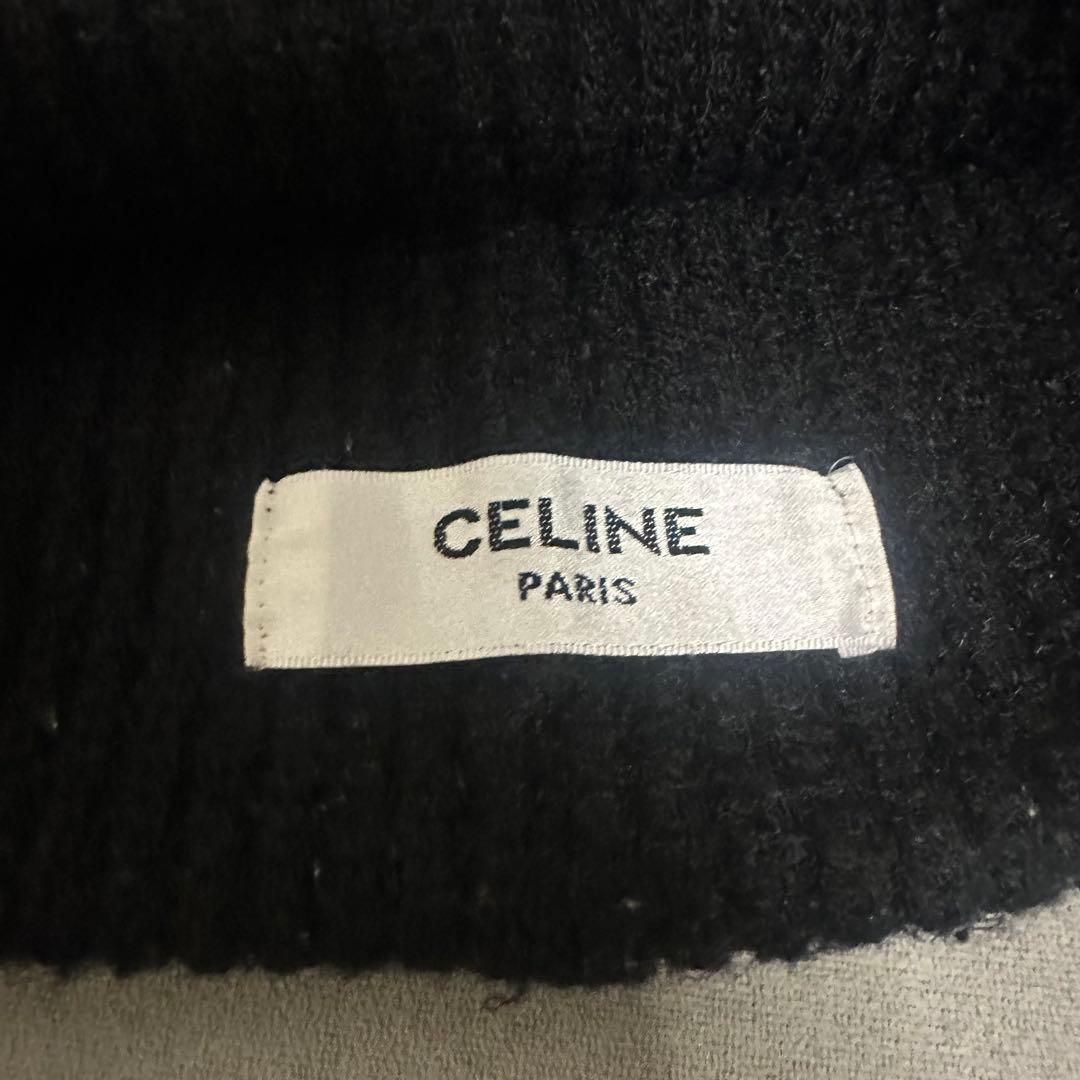 CELINE ロゴ ブラック ニット帽