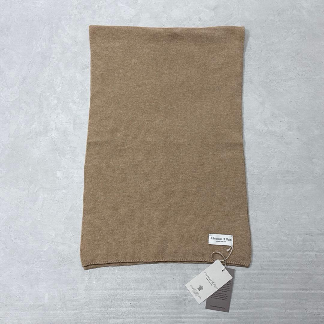新品 ジョンストンズ カシミヤストール マフラー ソフトキャメル