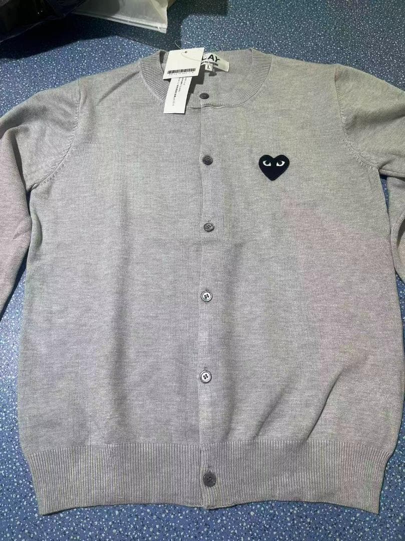 PLAY COMME des GARCONS カーディガンM-XL#11 グレー