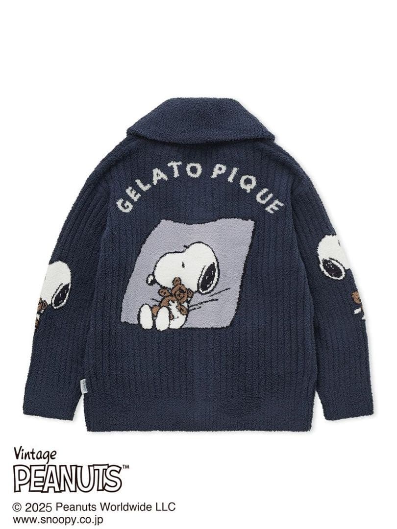 gelato pique SNOOPY×BEAR ジャガードショールカーディガン