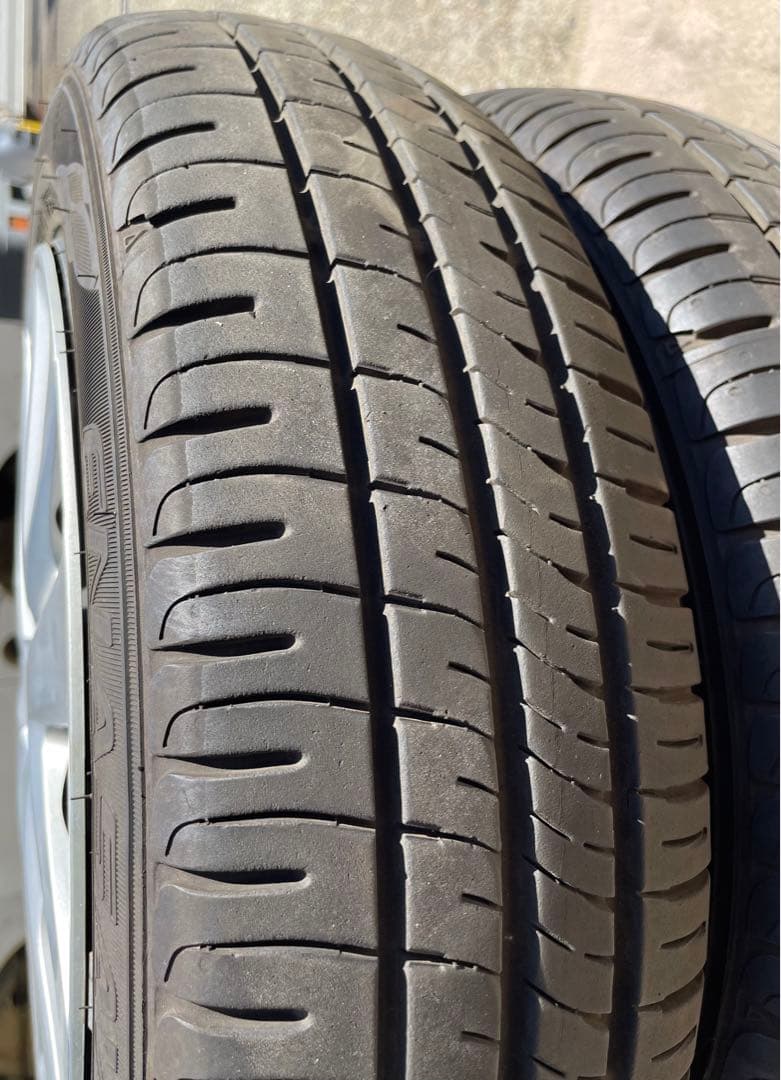 ✨サボッテン✨155/65R14✨中古4本✨送料込✨鉄ホイール純正カバー付