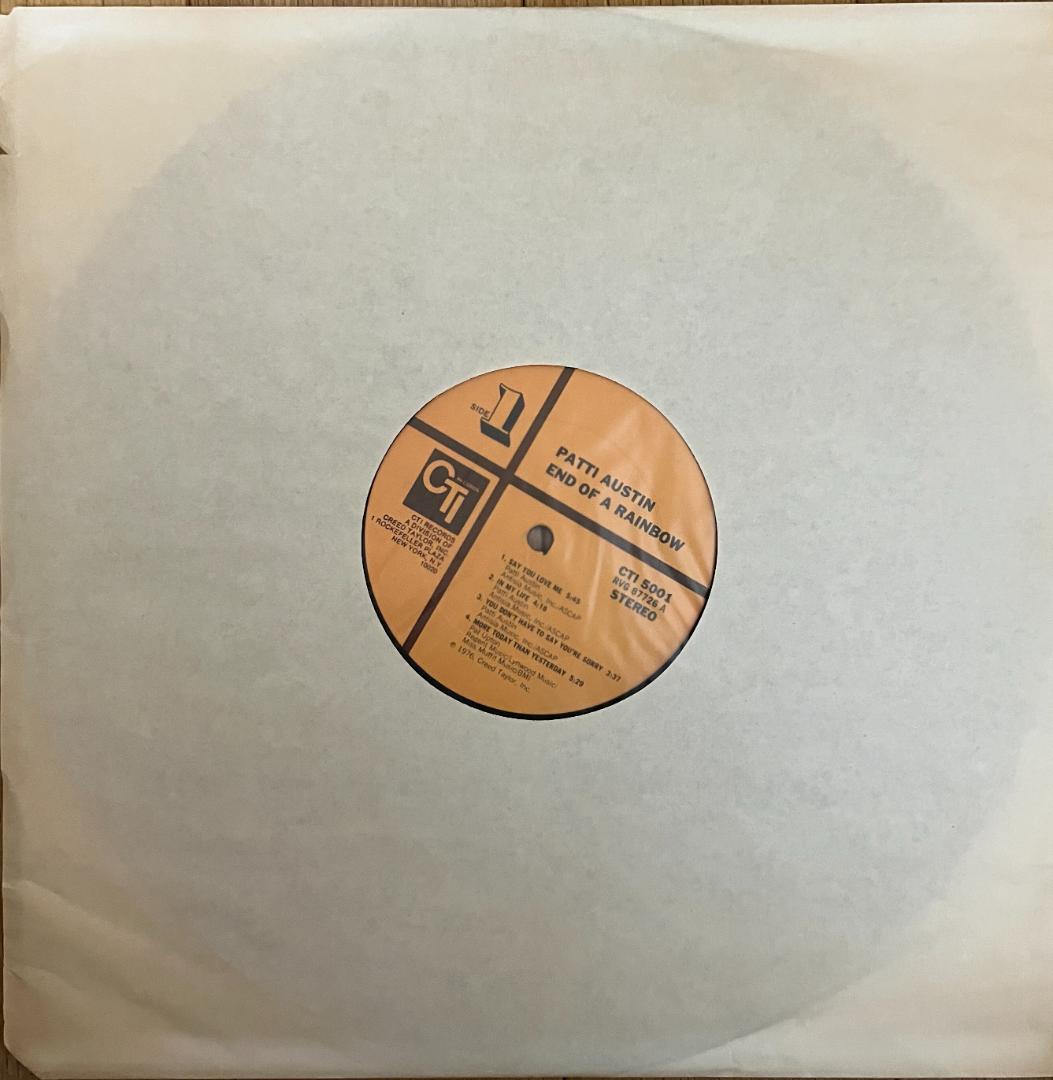 洋楽 Patti Austin End of a Rainbow CTI-5001