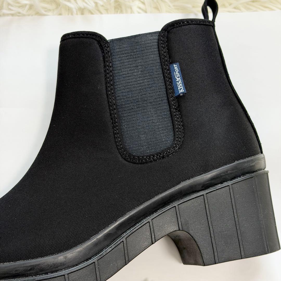 【極美品】KISSA SPORT サイドゴアブーツ 晴雨兼用　23.5cmEE