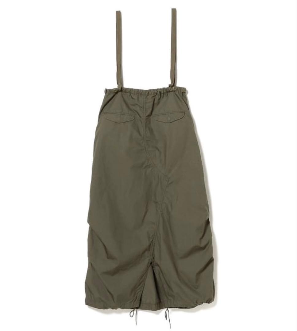 BEAMS BOY アーミー オーバーパンツ アレンジ ワンピース オリーブ