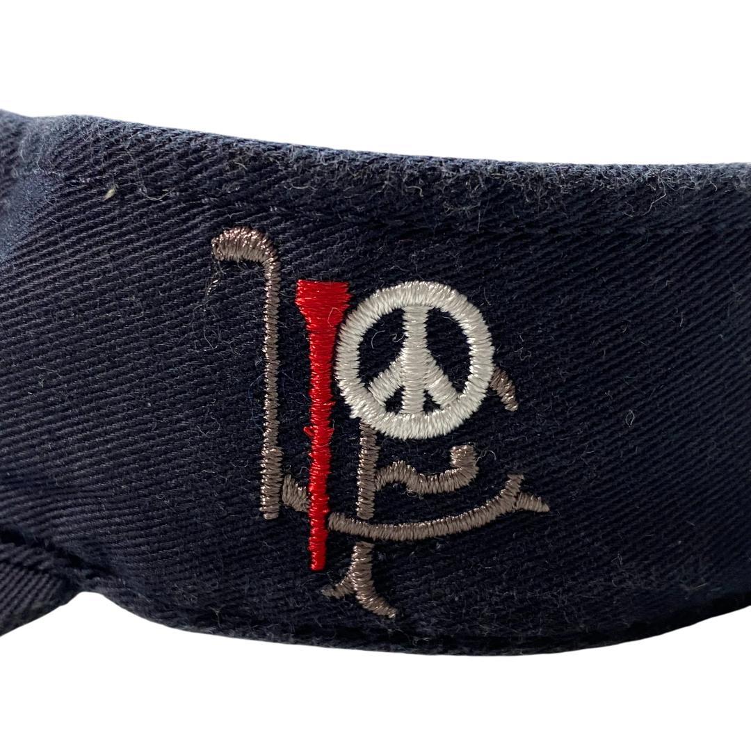 ルシアンペラフィネ LPFG サンバイザー 56/58 ネイビー ゴルフ 刺繍