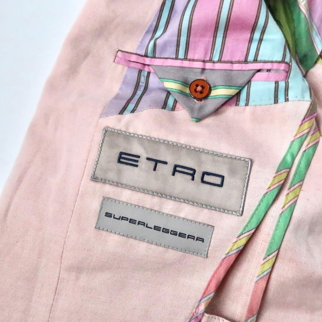 ETRO エトロ SUPERLEGGERA 綿麻ジャケット ピンクL イタリア製