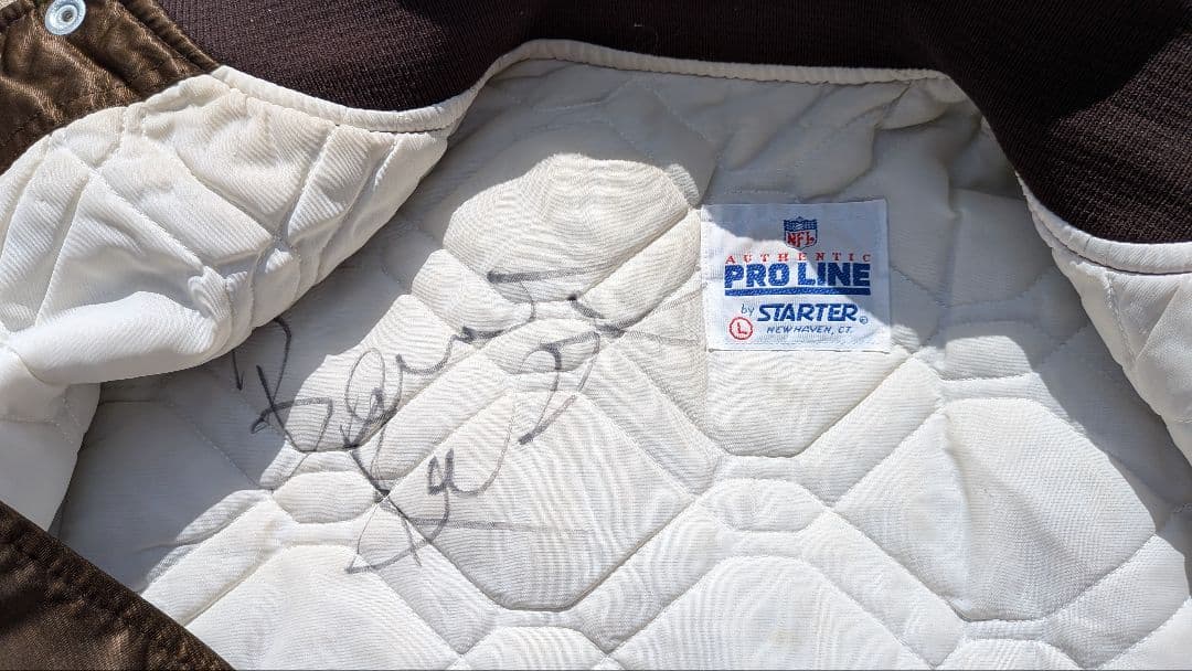 90s USA製 starter”スターター”BROWNS ナイロン スタジャン