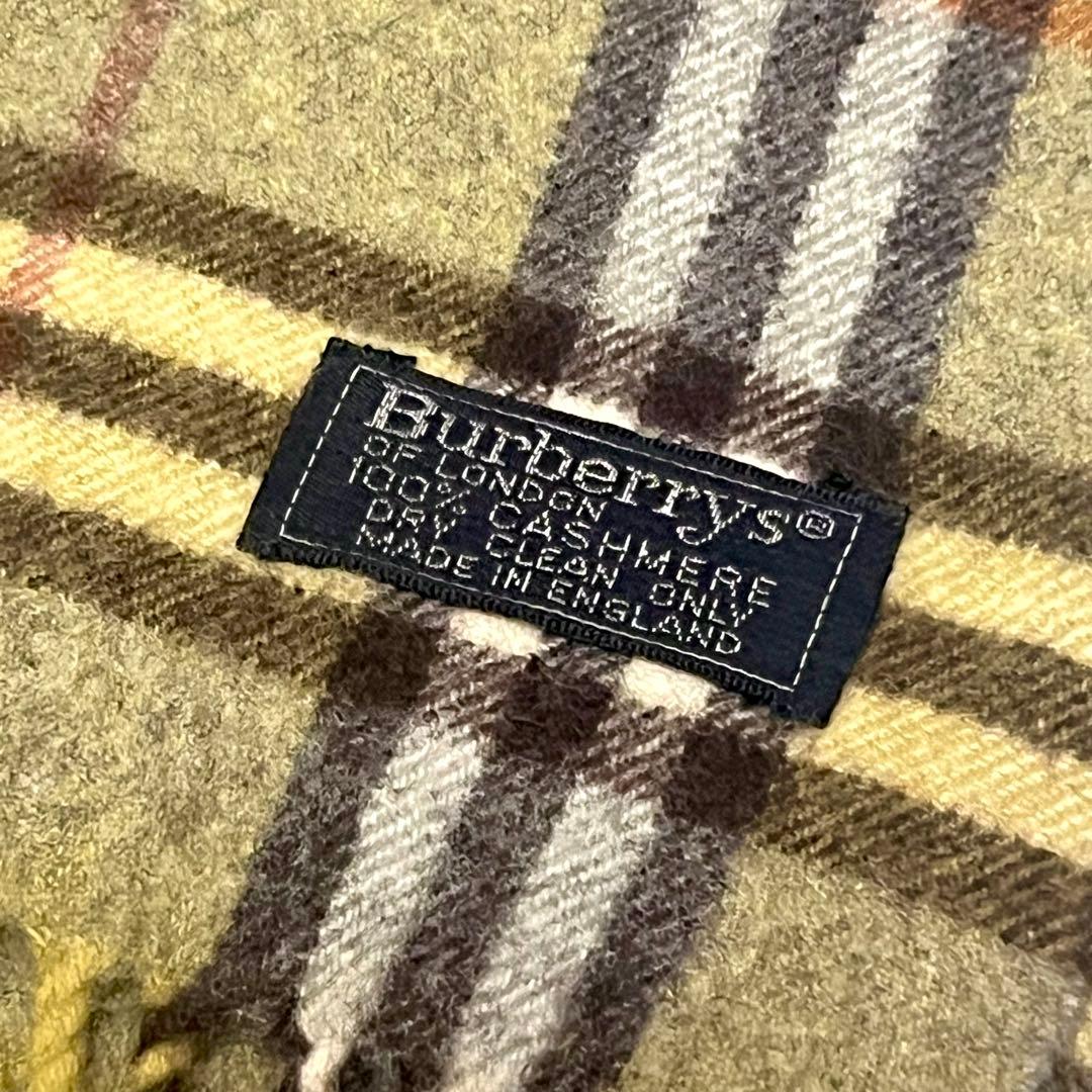 希少色✨Burberrys オールドバーバリー チェックマフラー カシミヤ　英国
