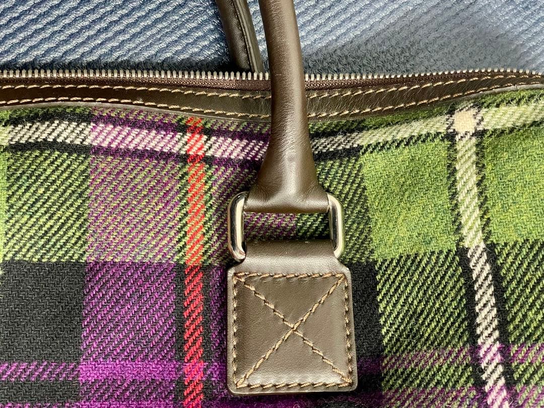 美品　ETRO エトロ 2ウェイボストンバッグ PVC+レザー+ウール