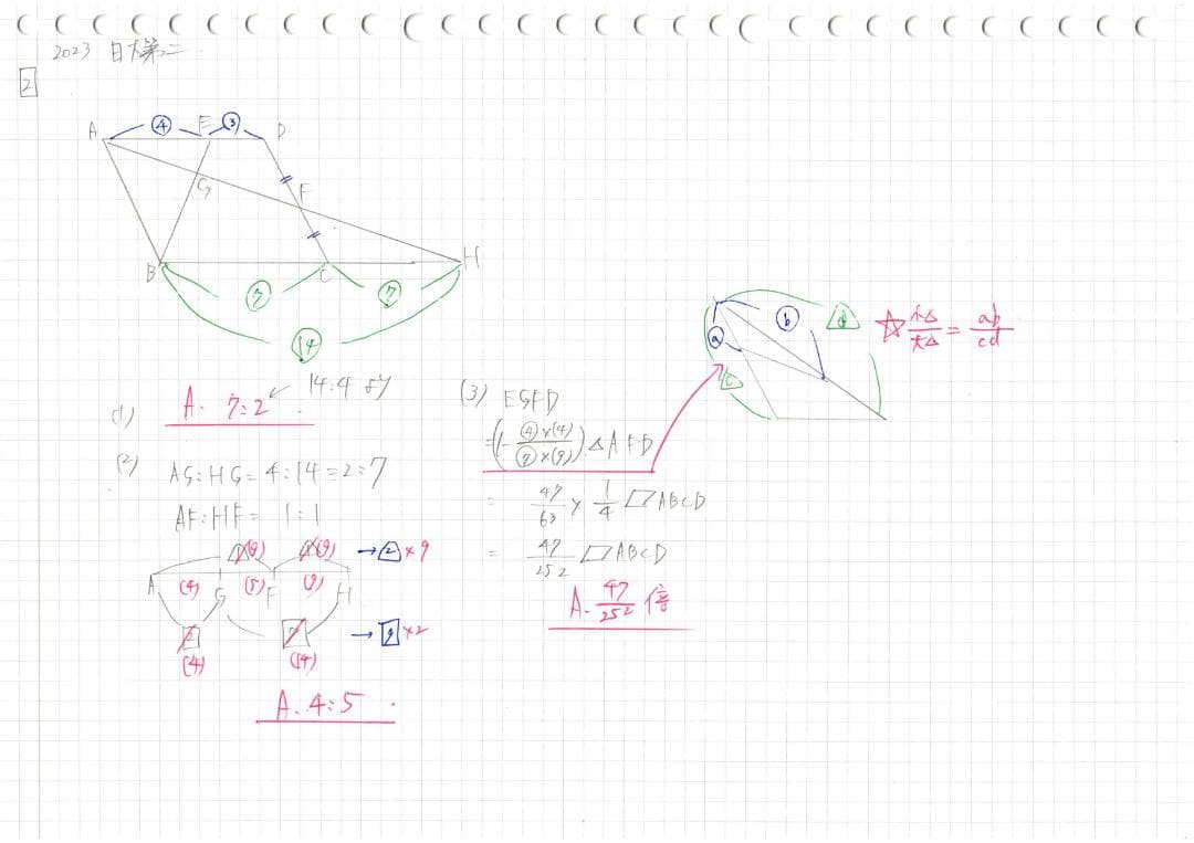 塾講師オリジナル数学解説 全問動画付 日大第二 2022-25 高校入試 過去問