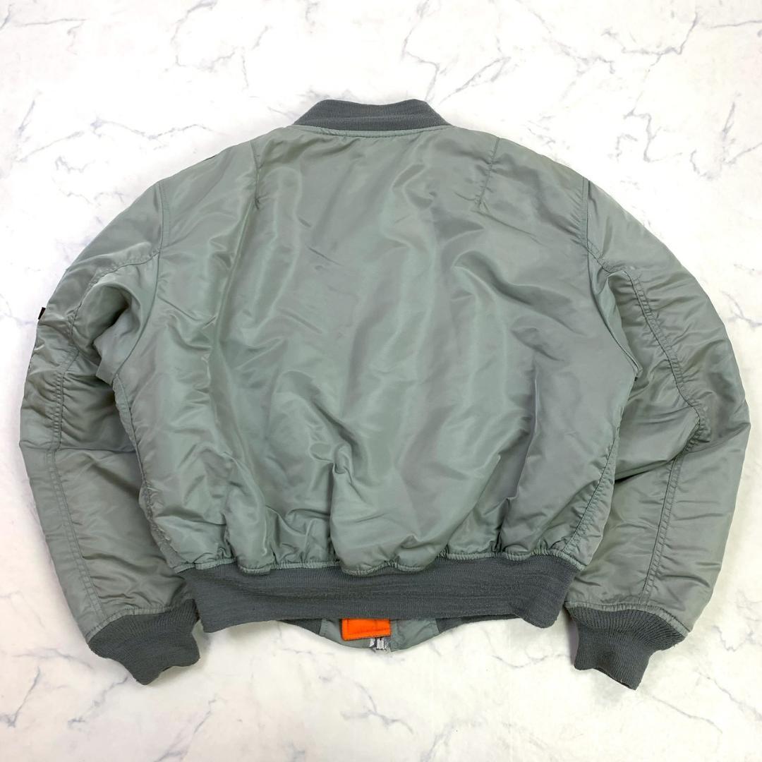 希少カラー★ 90s USA製 ALPHA MA-1 シルバー XL　E115