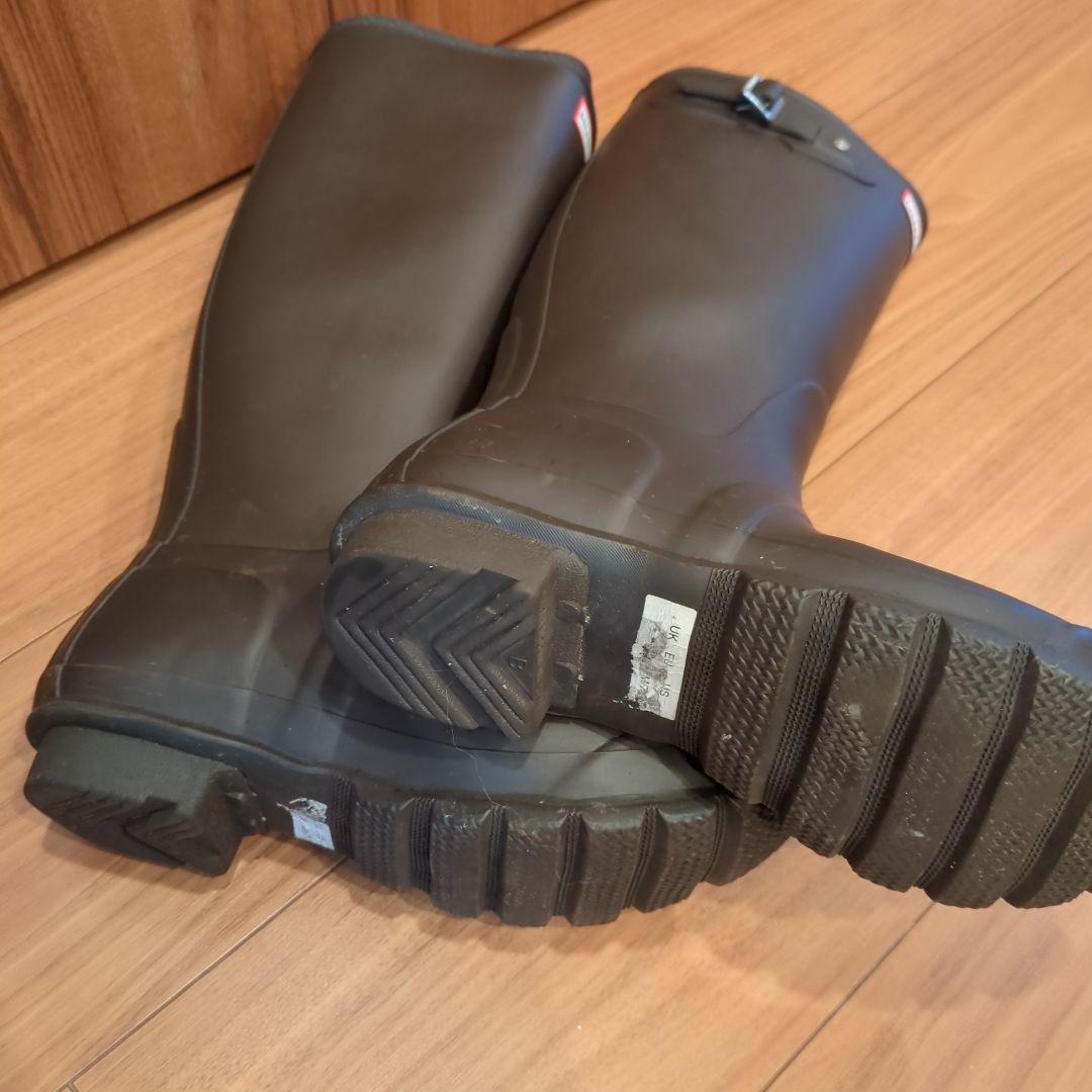 HUNTER ダークブラウン ロングブーツ　UK5 24センチ