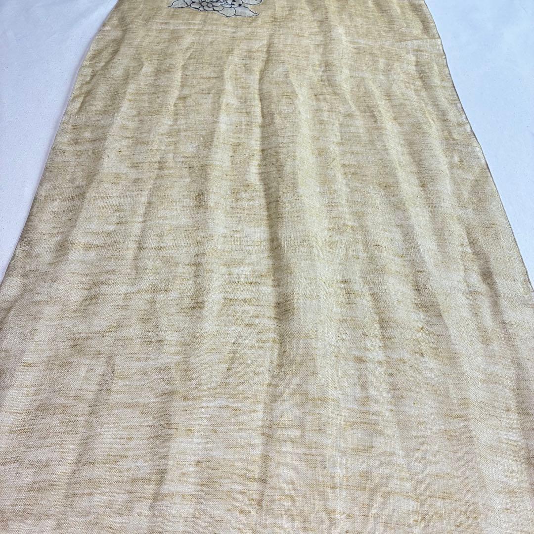 1-18.美品 Fil D'araignee リネンストール　フラワーレース