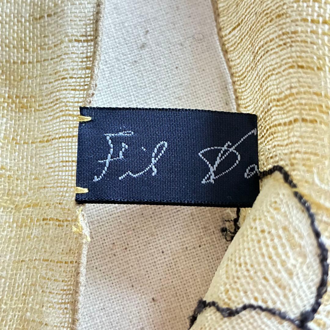 1-18.美品 Fil D'araignee リネンストール　フラワーレース