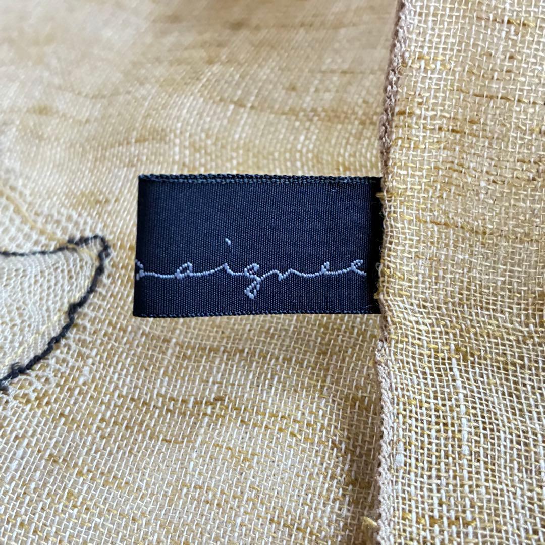 1-18.美品 Fil D'araignee リネンストール　フラワーレース