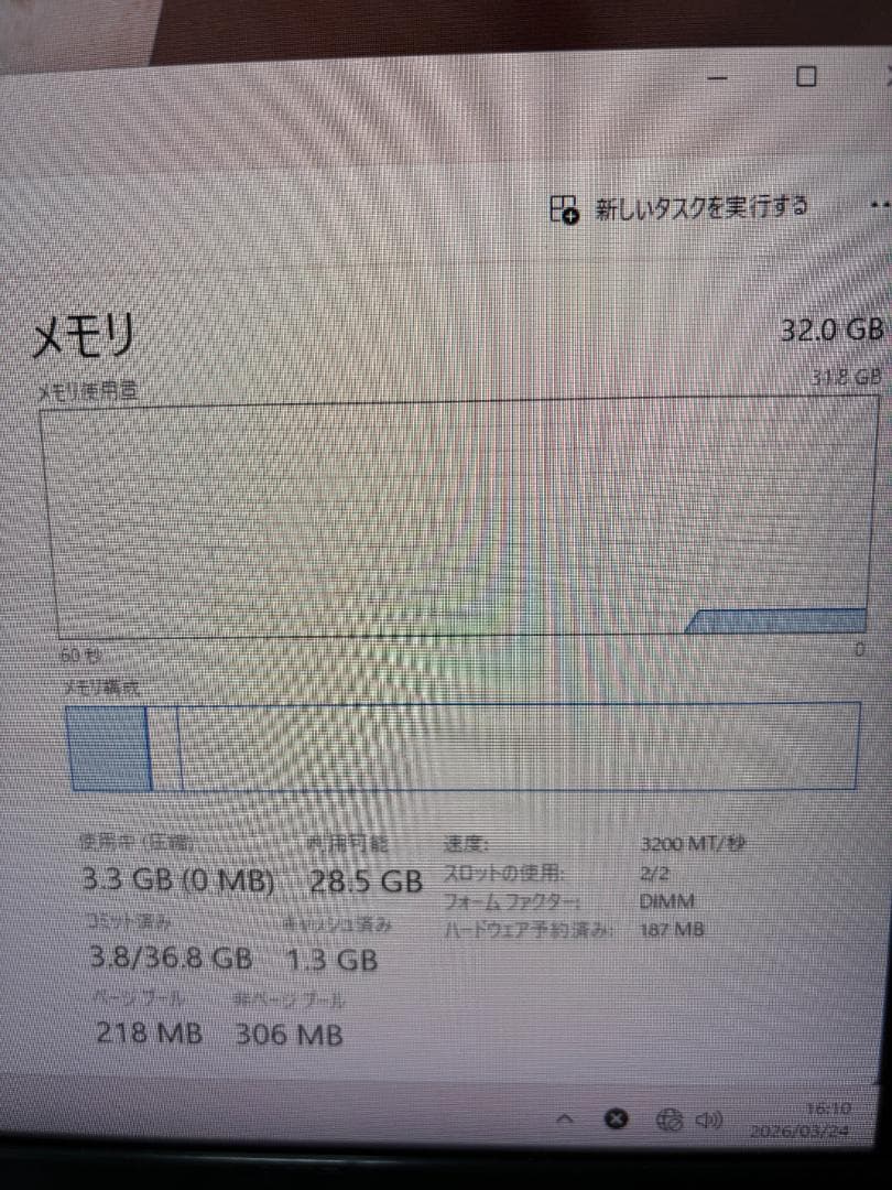 G.SKILL DDR4-3200 16GB×2枚 計32GB