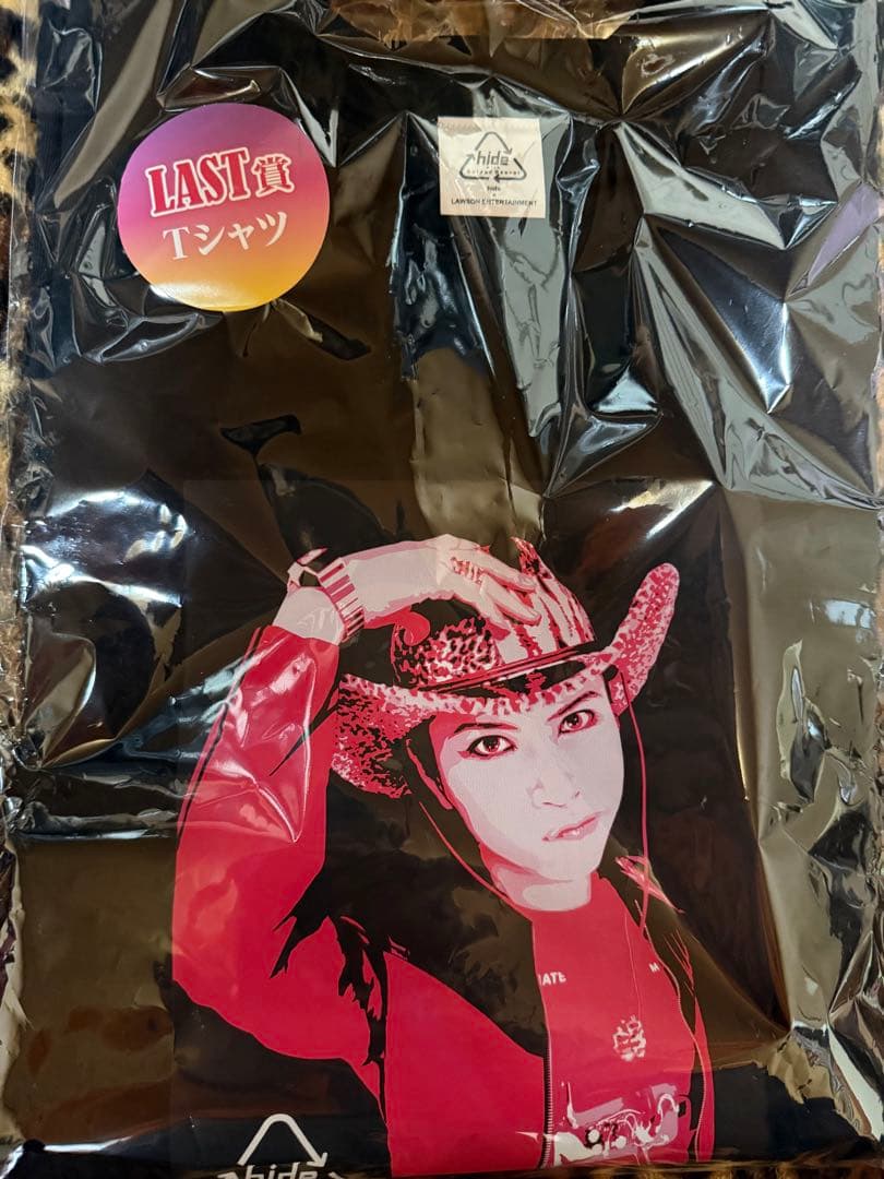 hideくじ A賞 メモリアルA4クリアパネル ＋ LAST賞 Tシャツ