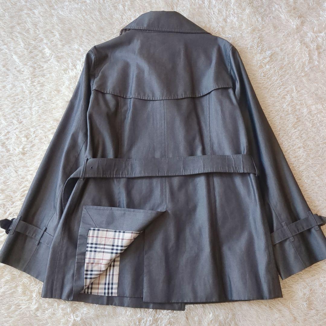 美品♥バーバリー ノバチェック トレンチコート ダブル　ベルト 9 M