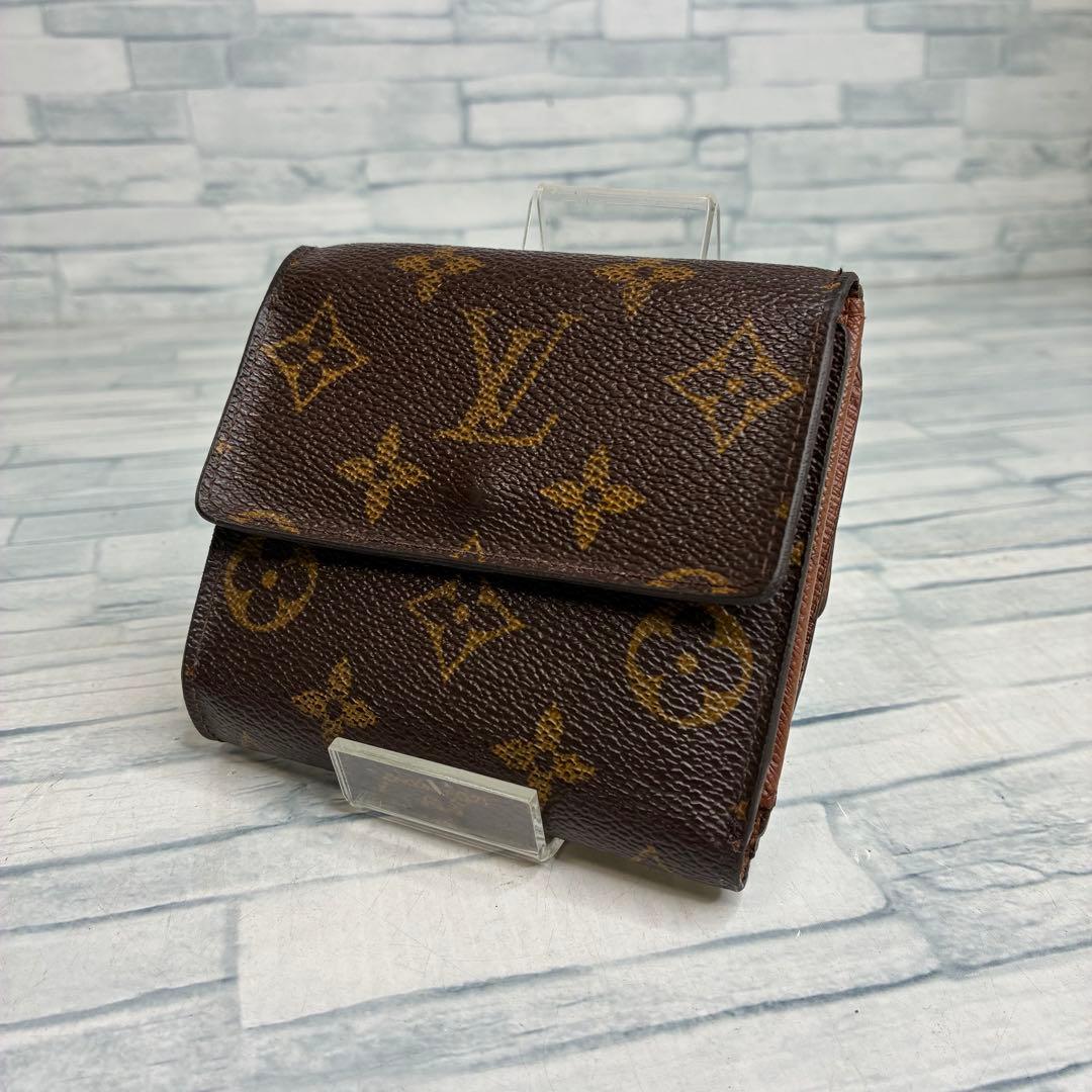極美品　50 ルイヴィトン モノグラム 三つ折り財布　wホック　wu4
