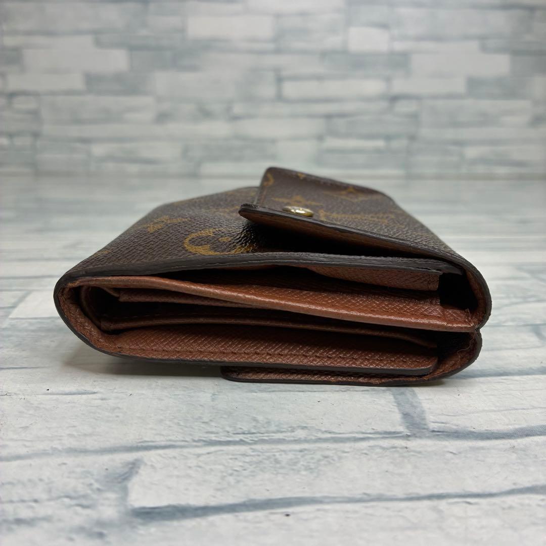 極美品　50 ルイヴィトン モノグラム 三つ折り財布　wホック　wu4