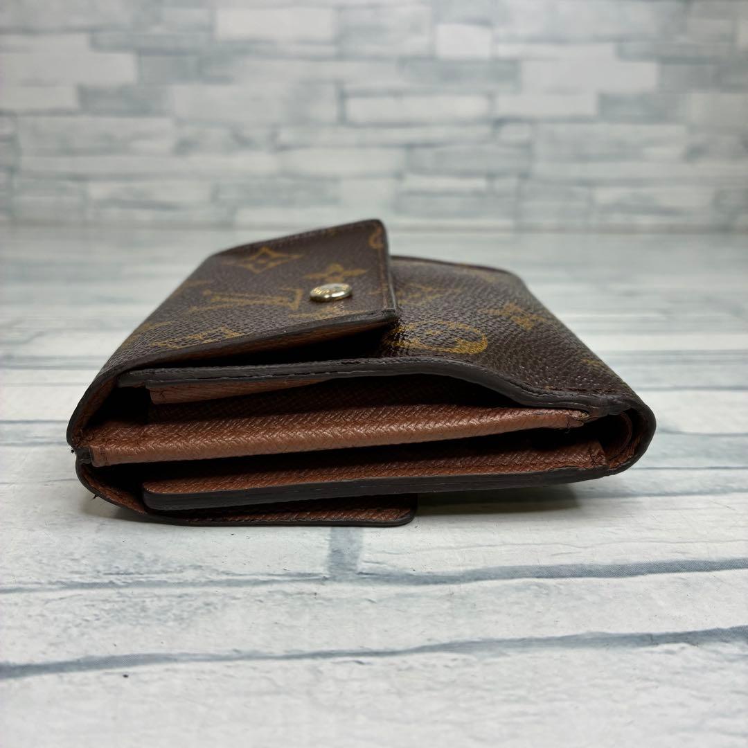 極美品　50 ルイヴィトン モノグラム 三つ折り財布　wホック　wu4