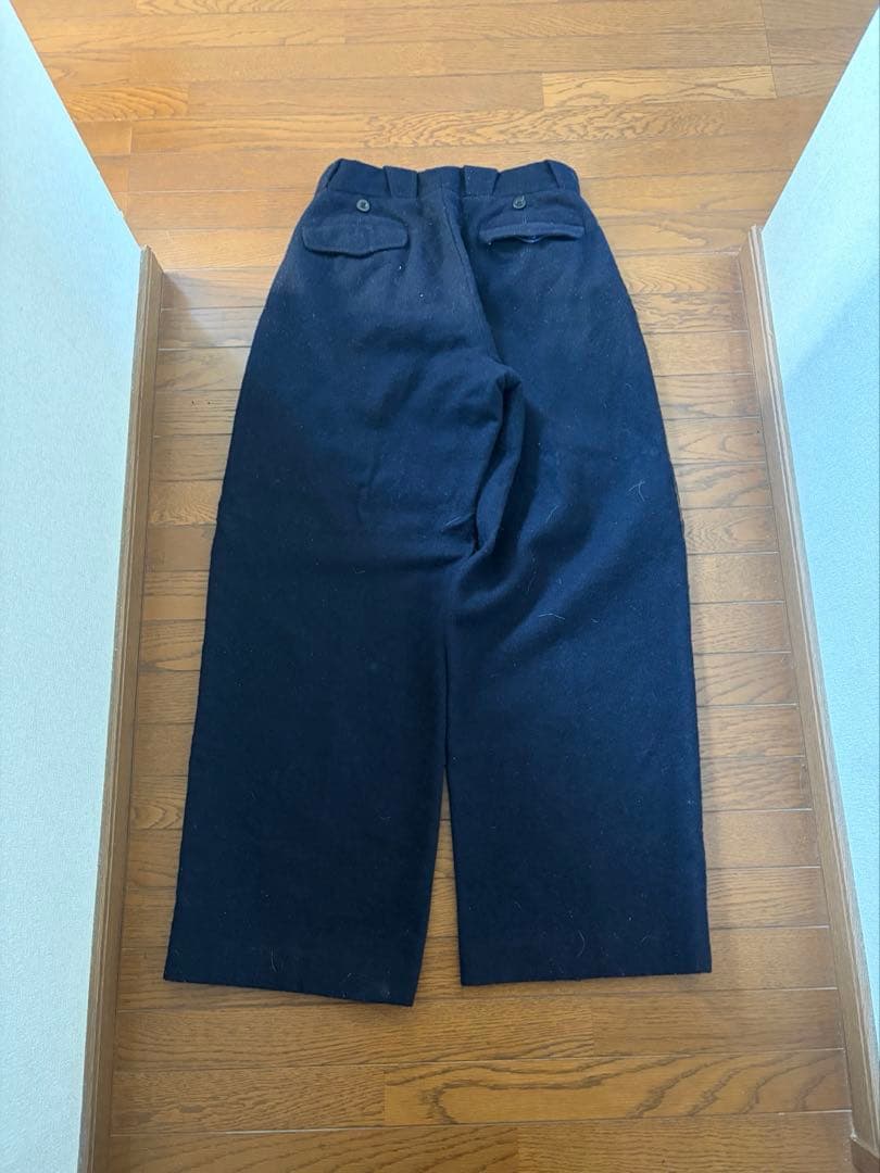 ゆーみん愛用 50'sユーロヴィンテージ フランス軍 イエローラインウールパンツ
