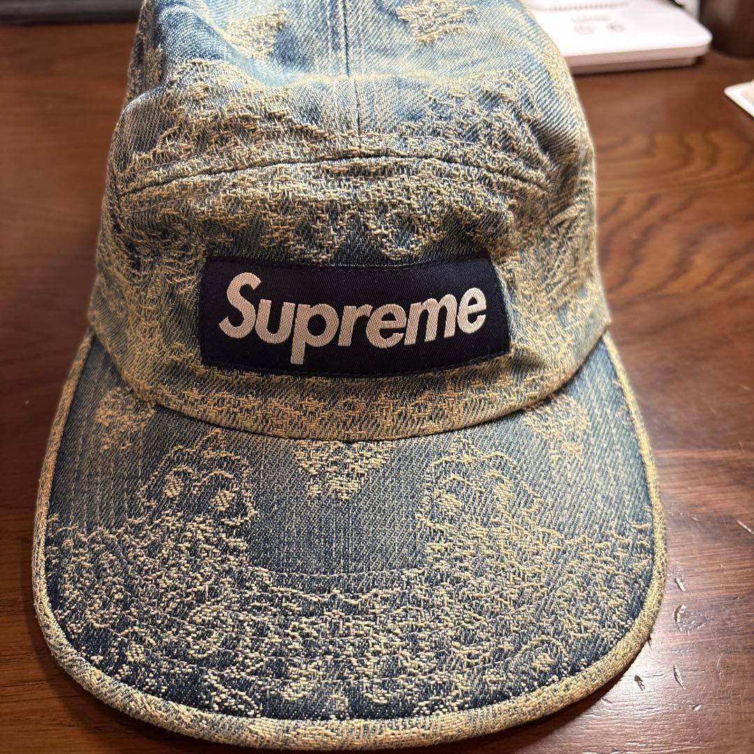 帽子 supreme Bandana Jacquard Denim Camp Cap