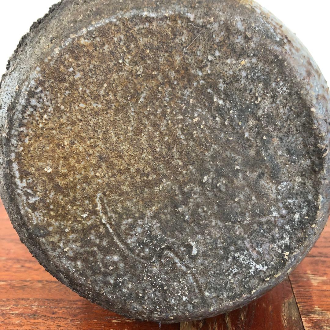 備前焼　猪俣政昭　西蔵坊窯　窯変　胡麻　骨董　花入　箱　花瓶　レトロ