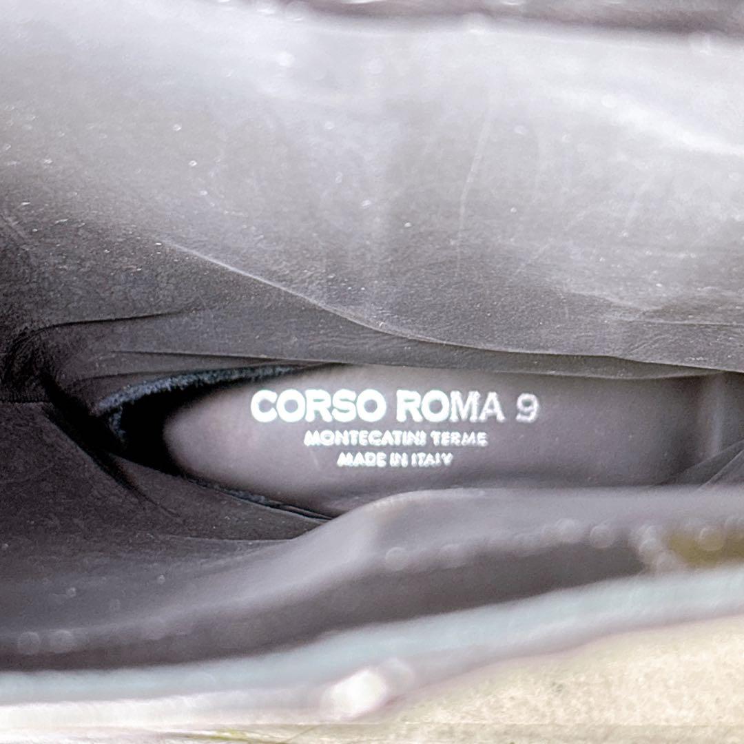 美品 CORSO ROMA 9 ロングブーツ インヒール 本革 シャークソール