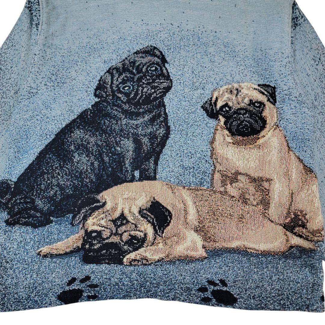希少 USA製 SUGAR STREET WEAVERS ゴブラン PUG パグ