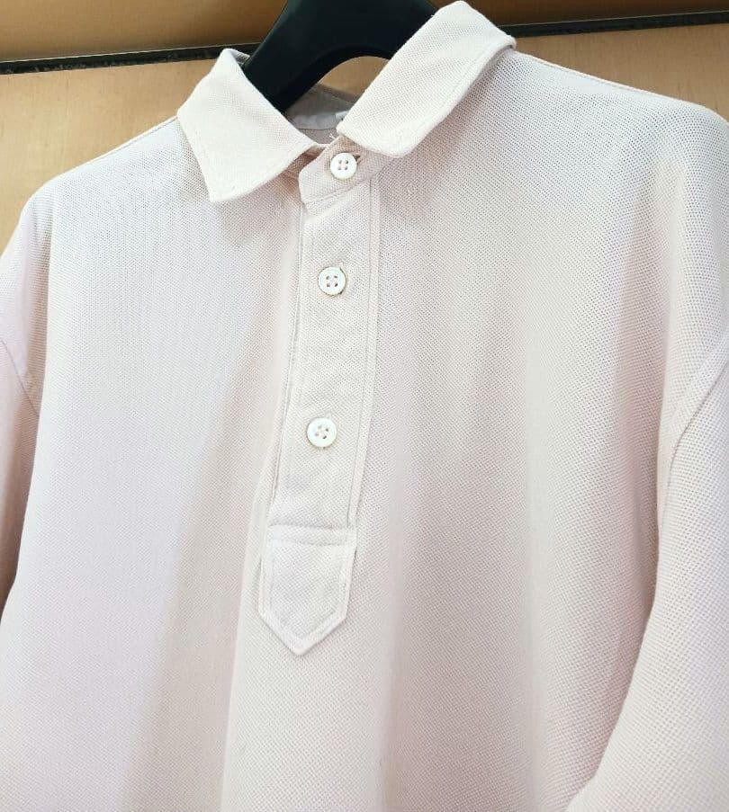 美品 45R 鹿の子ポロシャツ サイズ3 山桜 長袖