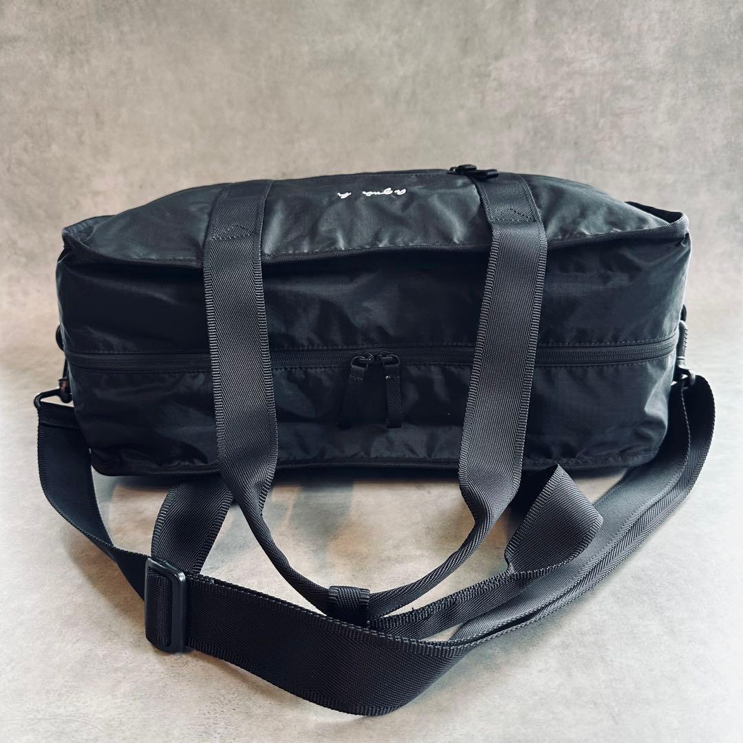 agnes b. 2wayボストンバッグ　ナイロン　黒