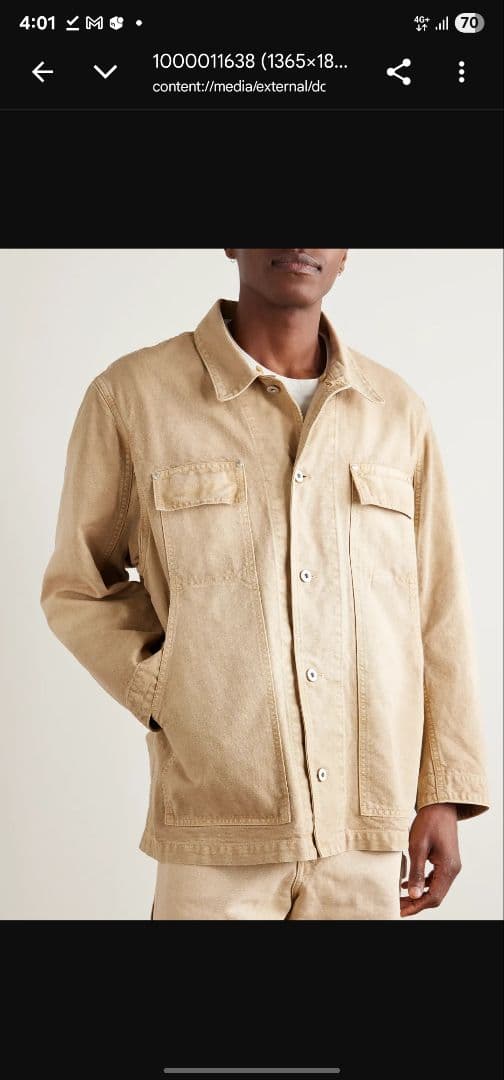 ジャケット・アウター AURALEE ORGANIC COTTON DUCK BLOUSON (5)